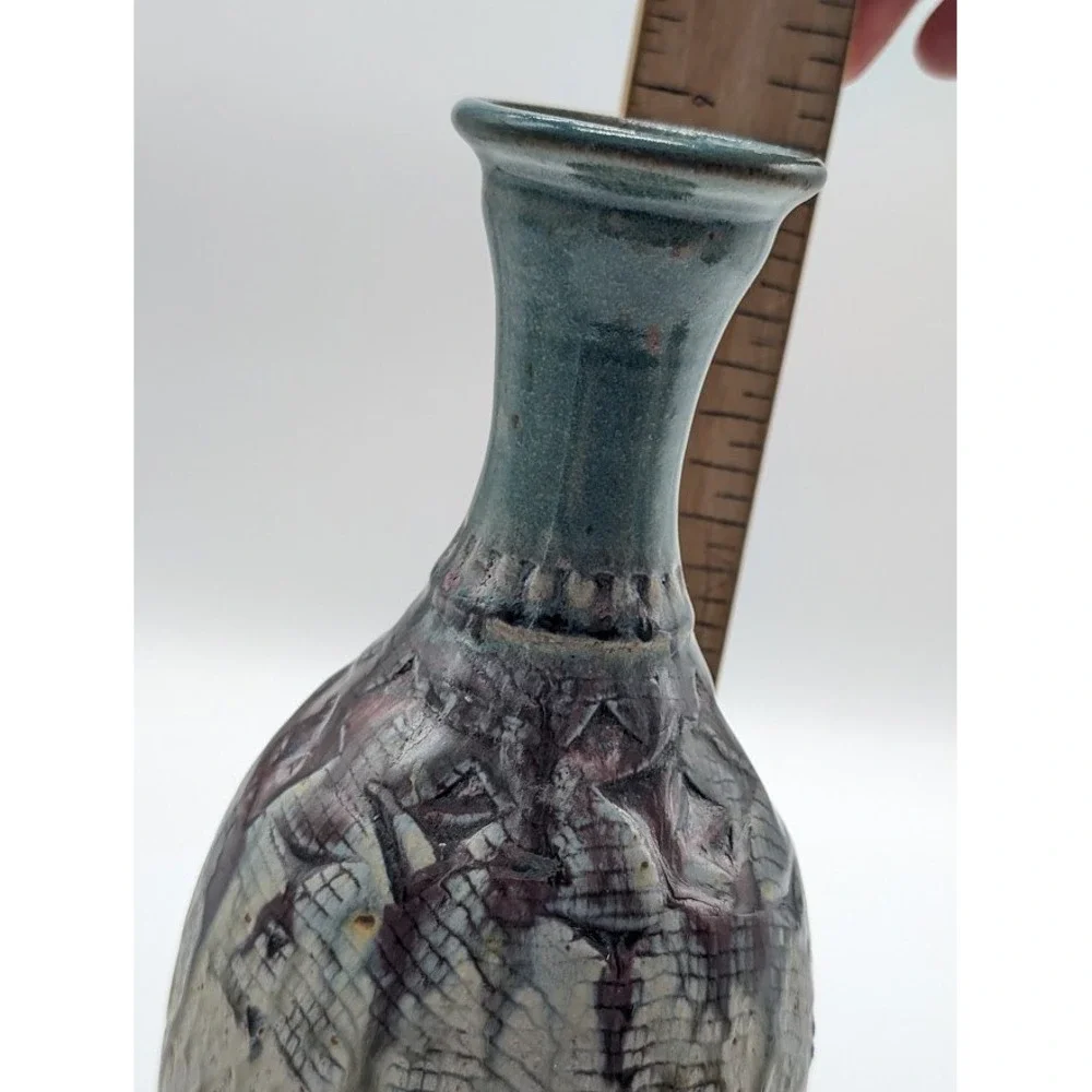 Handmade Signed Stoneware Studio Pottery‎ Vase 9